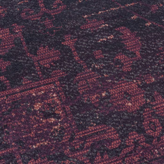 Fiesta Arty antidérapant tapis tissé à plat rectangle 140x200cm rouge