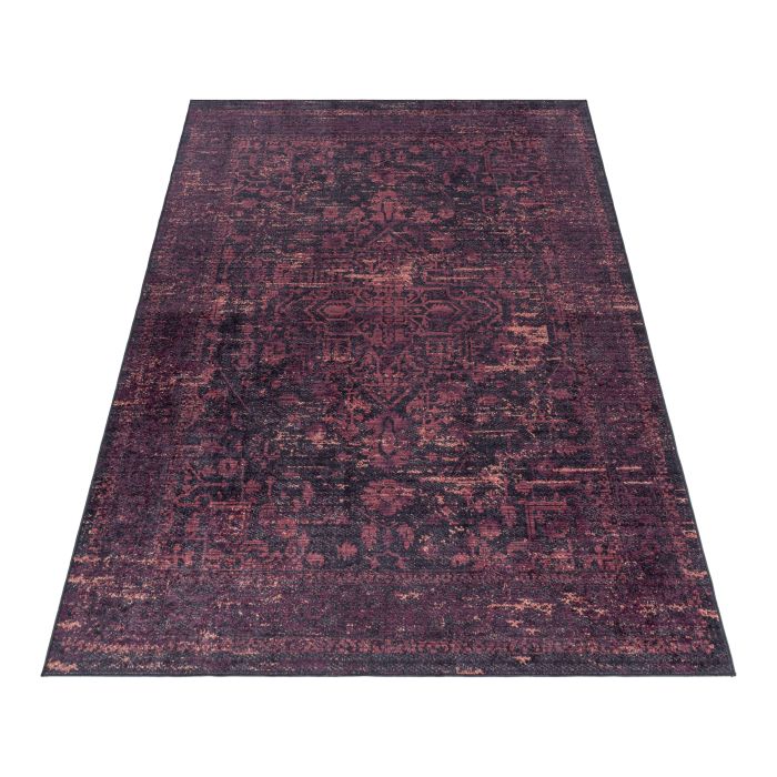 Fiesta Arty antidérapant tapis tissé à plat rectangle 140x200cm rouge