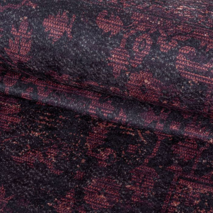 Fiesta Arty antidérapant tapis tissé à plat rectangle 140x200cm rouge