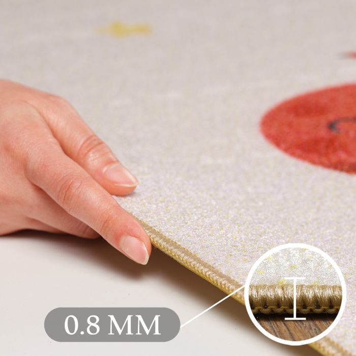 Play Système Solaire tapis enfant antidérapant rectangle 100x150cm beige