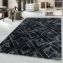 Naxos Rhamnous B tapis poils ras rectangle 160x230cm argent