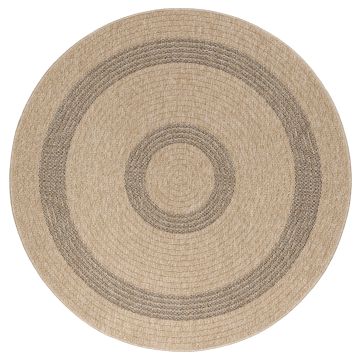 Comilla Nipu tapis extérieur/intérieur rond Ø 160cm jute noir