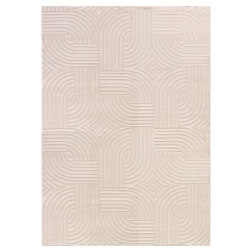 Sahara Lirix tapis poils ras rectangle 120x170cm beige