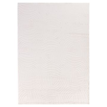Sahara Nevra tapis poils ras rectangle 160x230cm crème