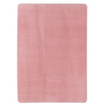 Luxy tapis poils longs rectangle 200x290cm rose