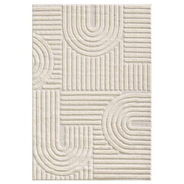 Art tapis poils longs rectangle 120x170cm crème