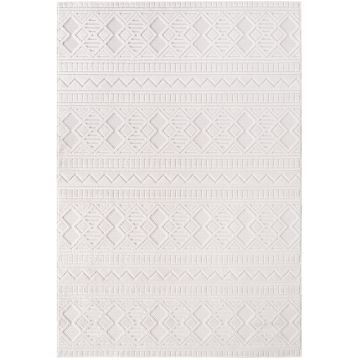 Doha Zynox tapis poils ras rectangle 240x340cm crème