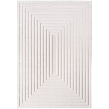 Doha Lunara tapis poils ras rectangle 280x370cm crème