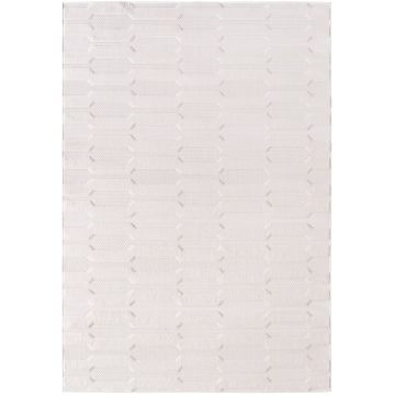 Doha Veyra tapis poils ras rectangle 200x290cm crème