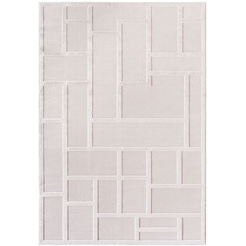 Doha Lunox tapis poils ras rectangle 280x370cm crème