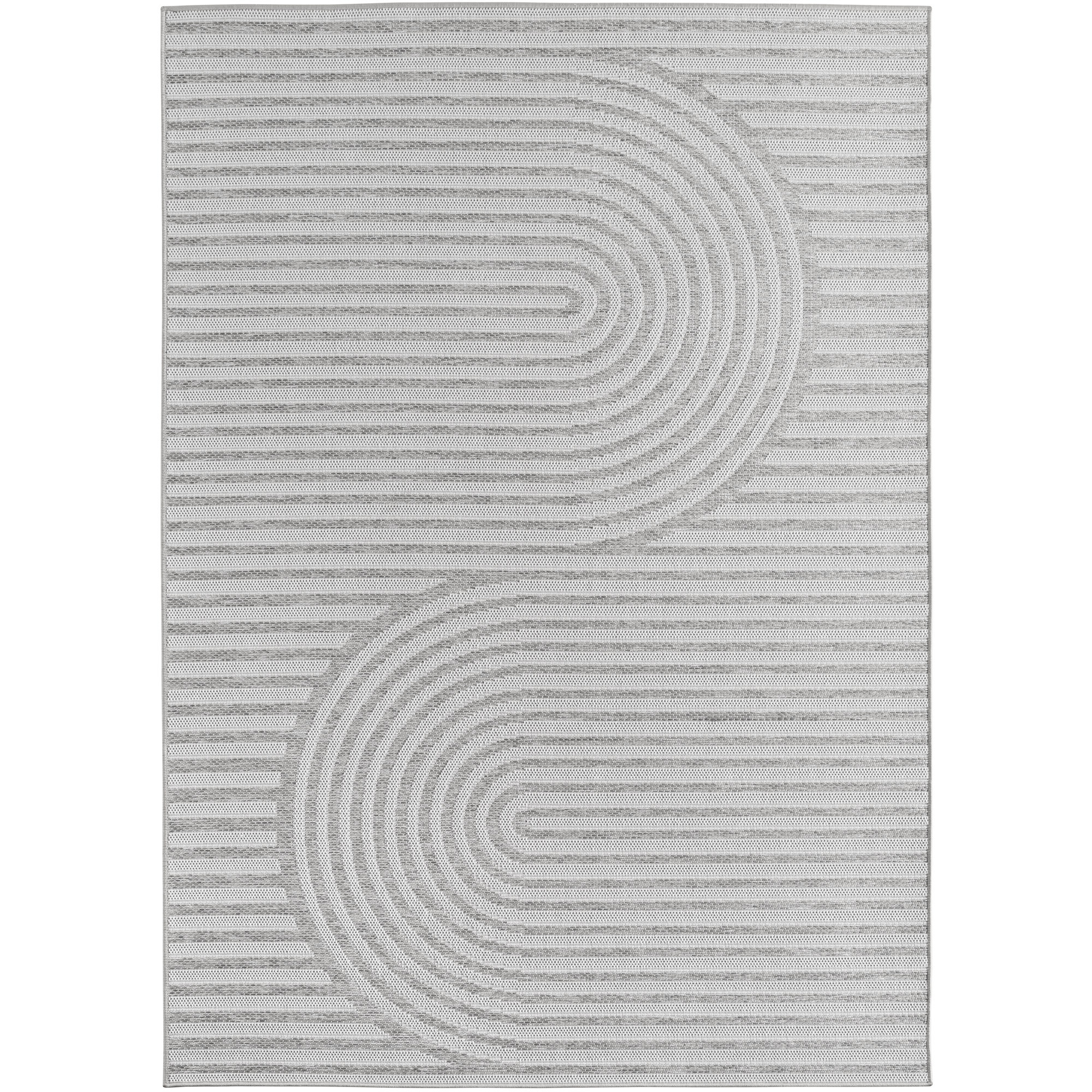 Desert Dek tapis d'extérieur tissage plat coureur 80x250cm gris