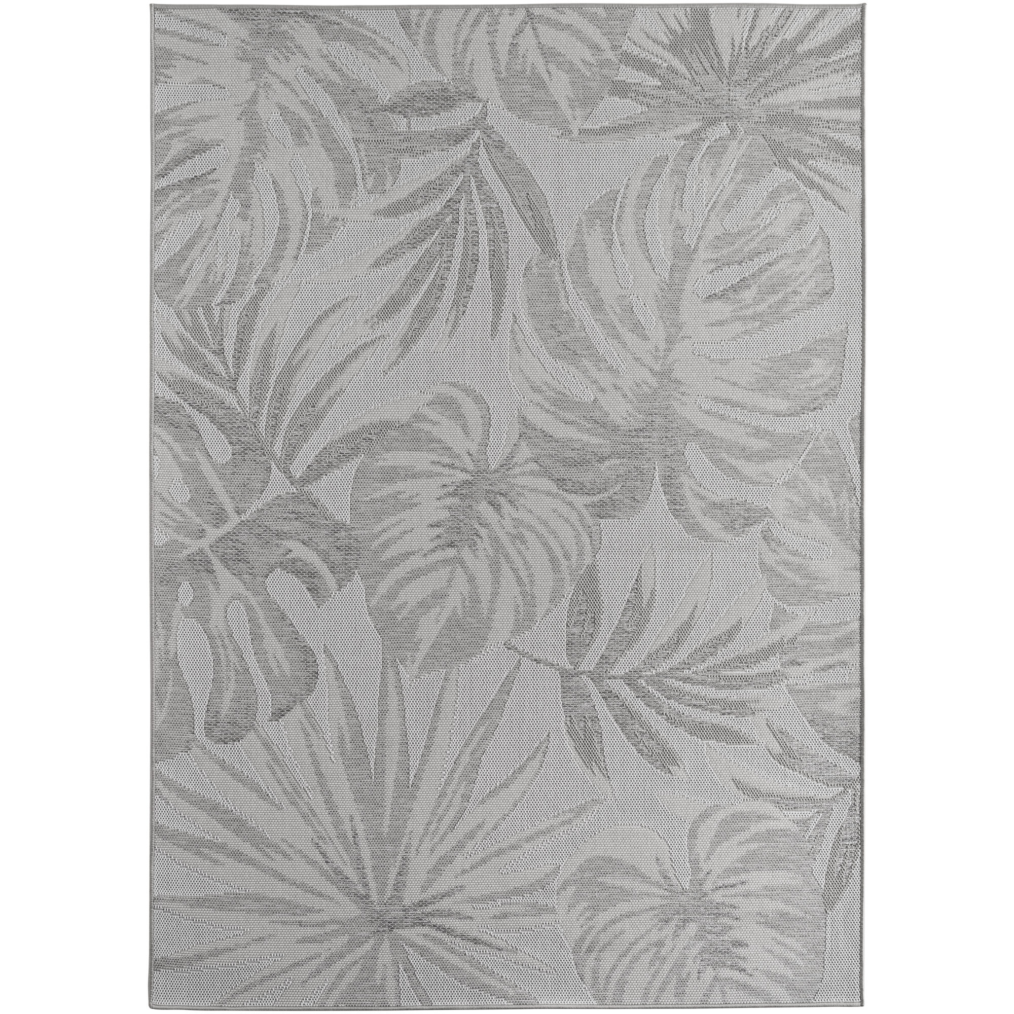 Desert Flo tapis d'extérieur tissage plat coureur 80x150cm gris