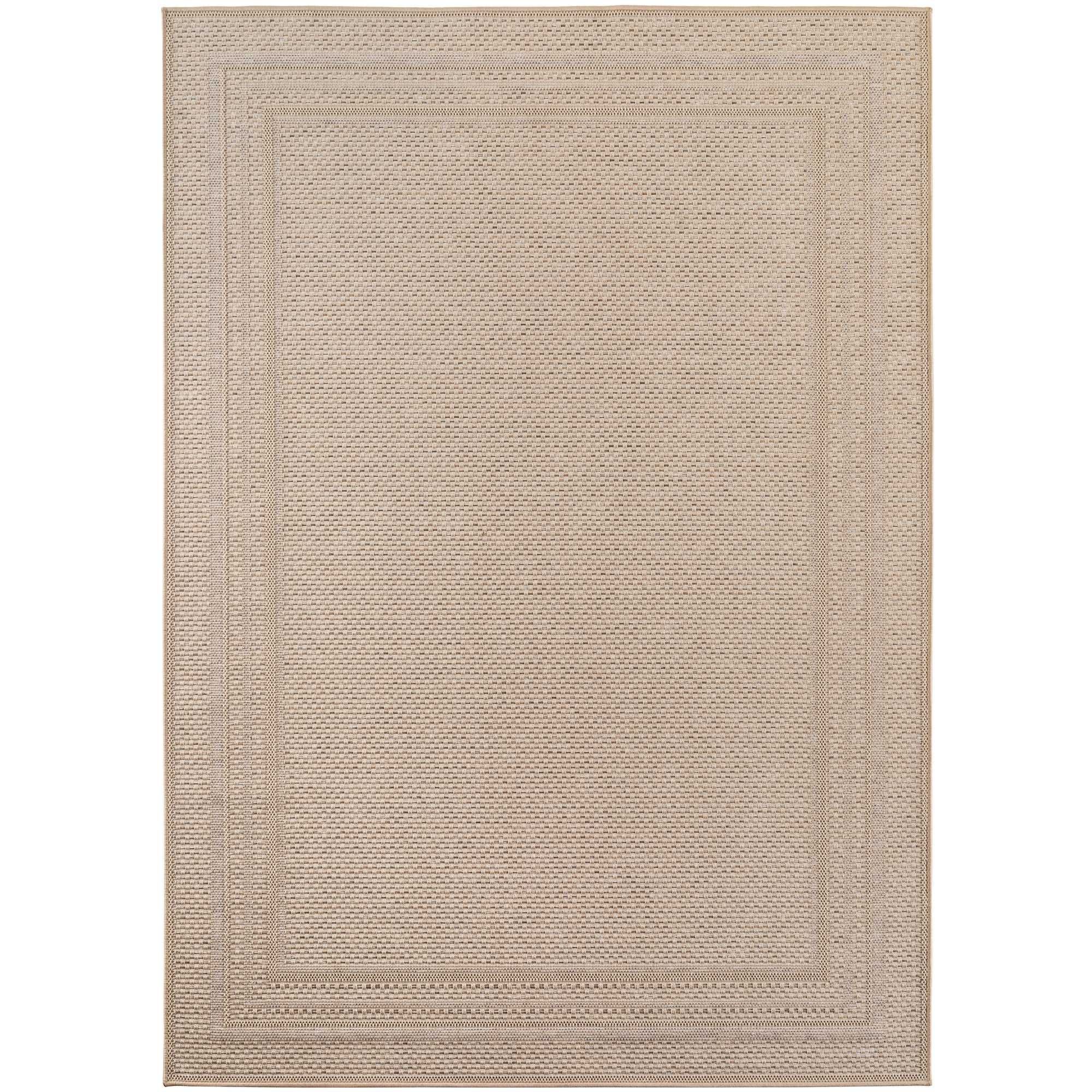 Desert Qar tapis d'extérieur tissage plat coureur 80x150cm beige
