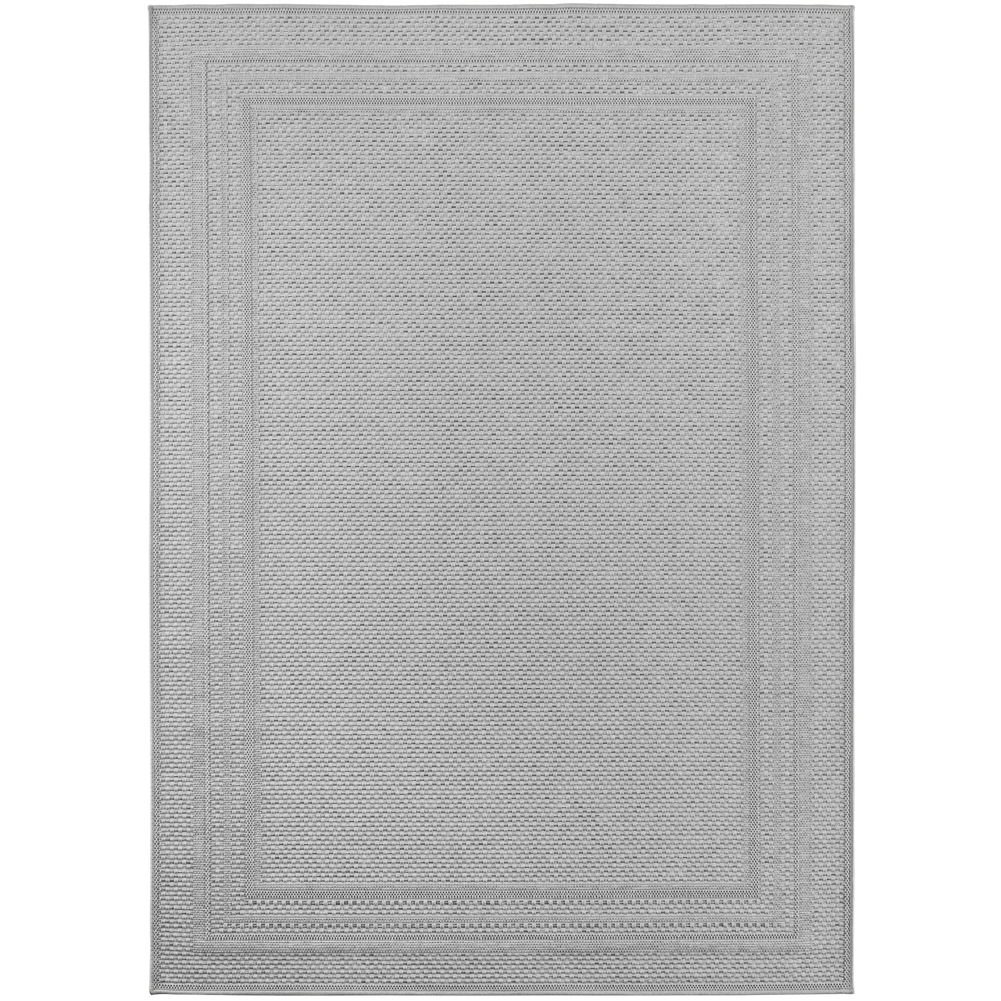Desert Qar tapis d'extérieur tissage plat coureur 80x250cm gris