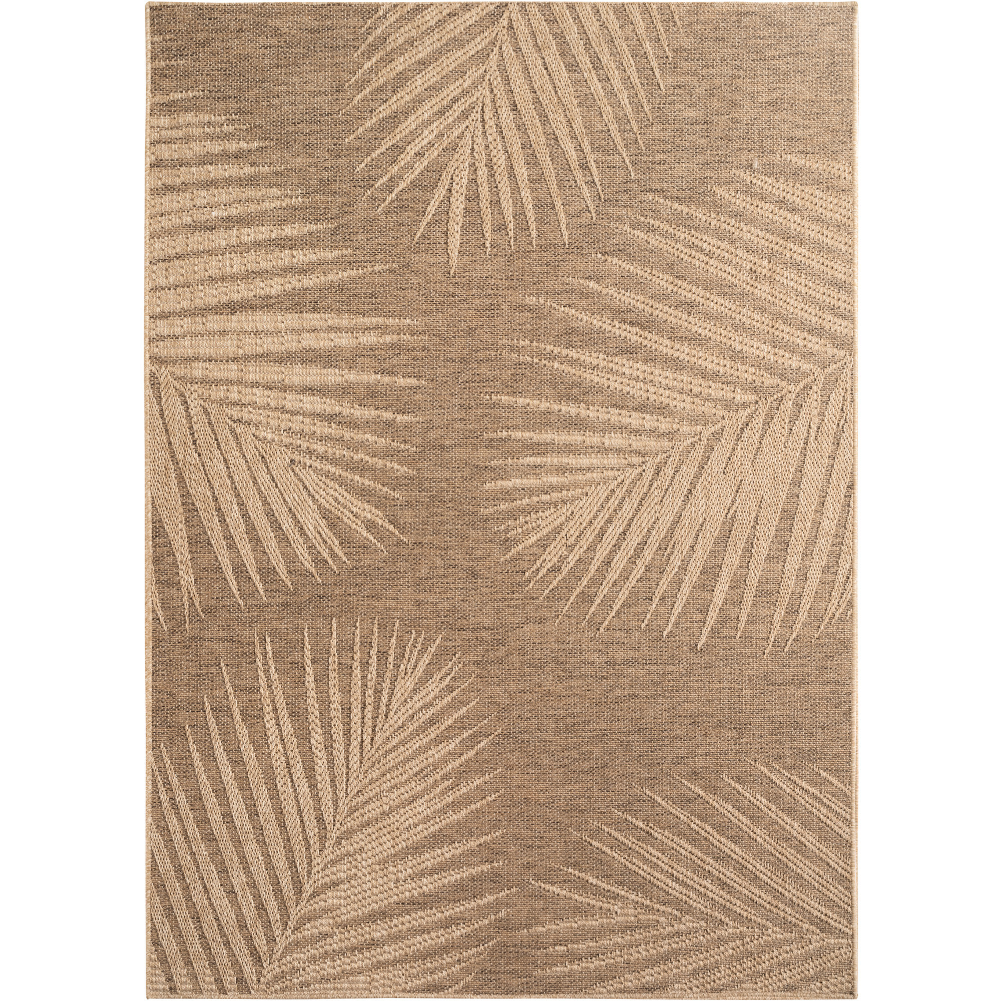 Timber Lea tapis d'extérieur tissage plat coureur 80x150cm brun