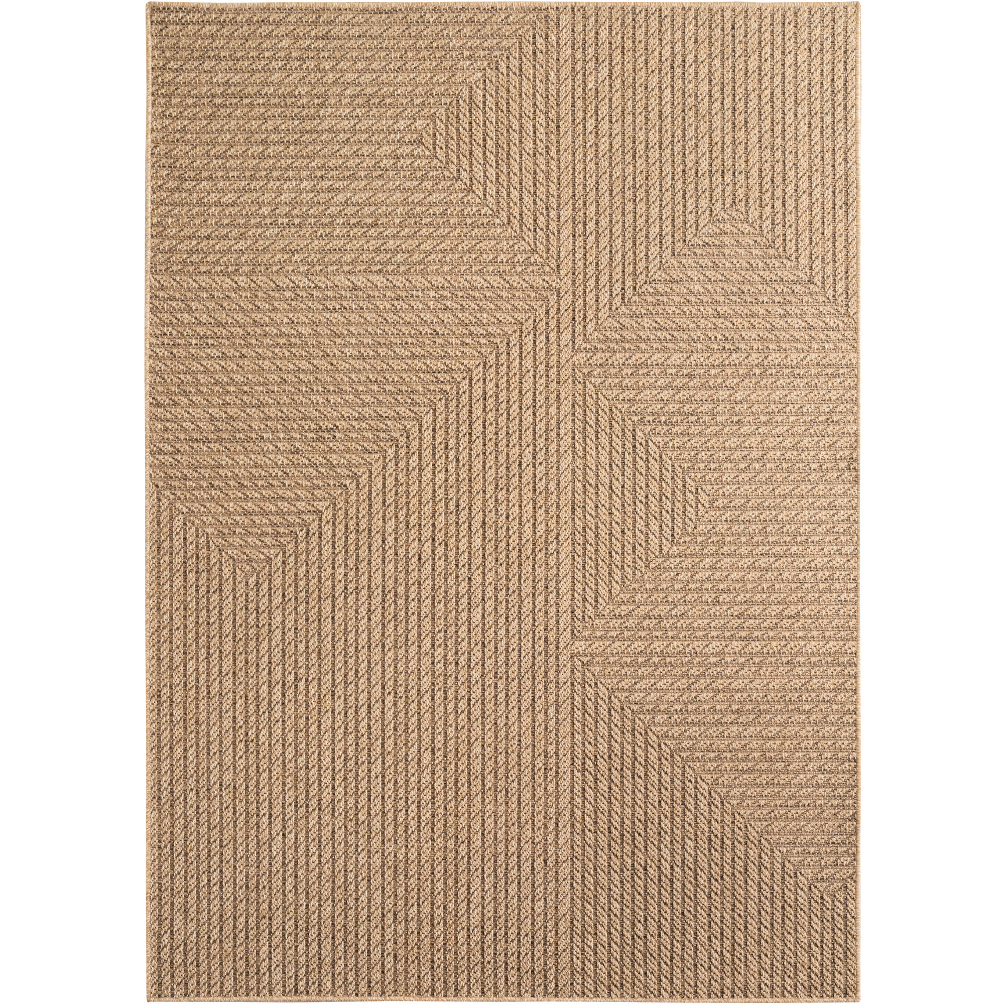 Timber Neo tapis d'extérieur tissage plat coureur 80x150cm beige