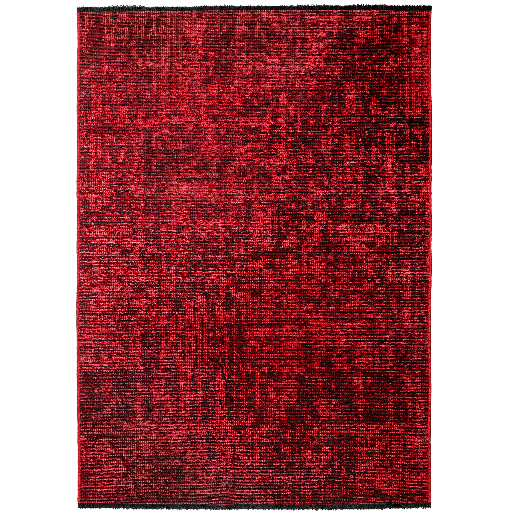 Space tapis poils ras coureur 80x150cm rouge