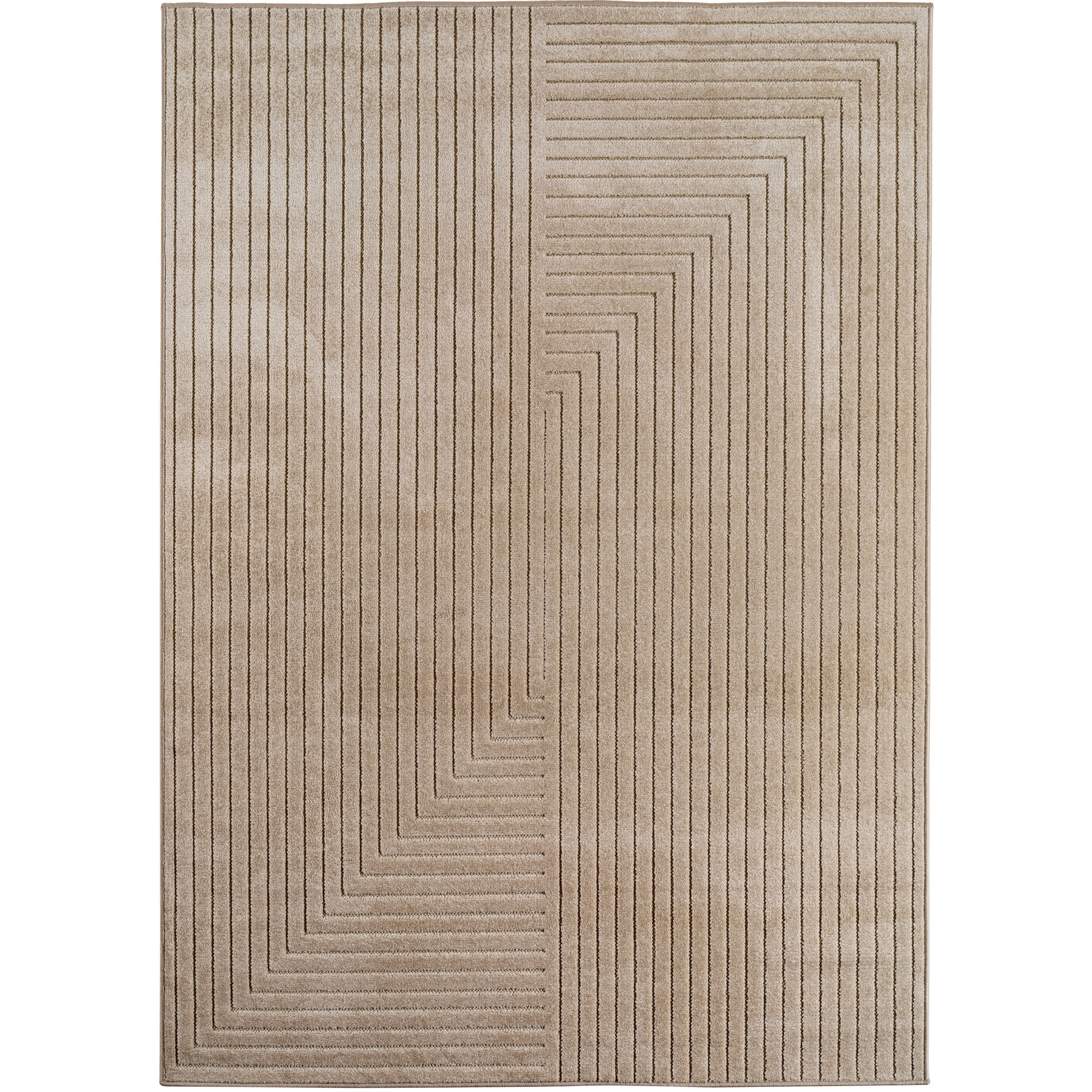 Nova Luo tapis poils ras coureur 80x250cm beige
