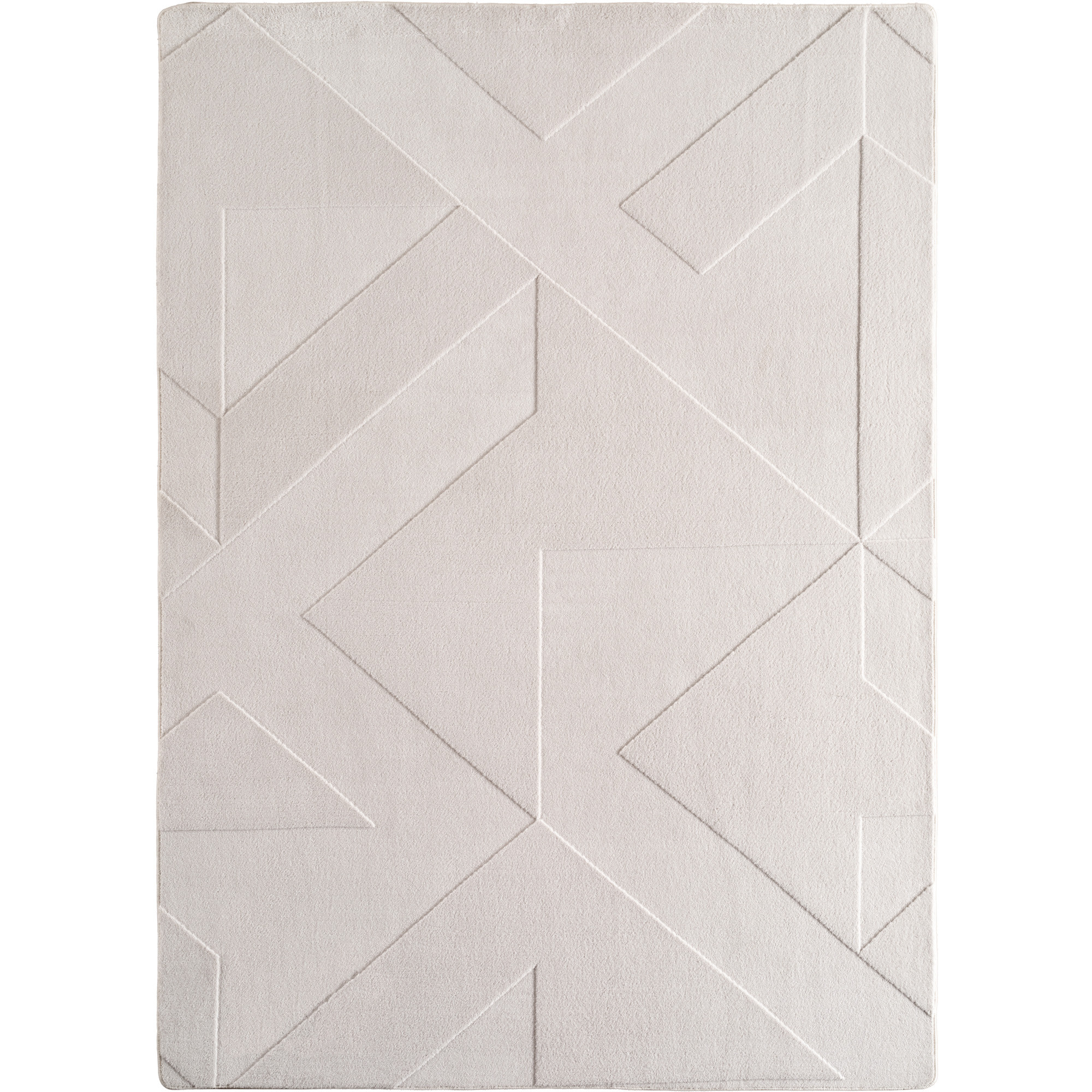 Pompei Aro tapis poils ras rectangle 140x200cm crème