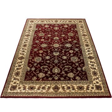 Marrakesh Layla tapis poils ras rectangle 80x150cm rouge