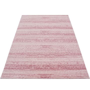Plus tapis poils ras rectangle 80x150cm roses
