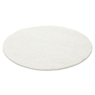 Life Shaggy tapis poils longs rond Ø 80cm crème