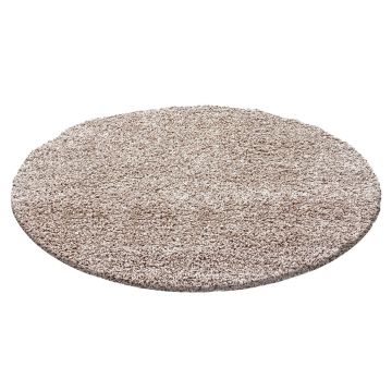 Life Shaggy tapis poils longs rond Ø 200cm beige