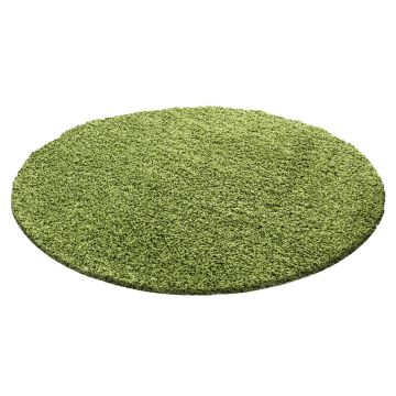 Life Shaggy tapis poils longs rond Ø 120cm vert