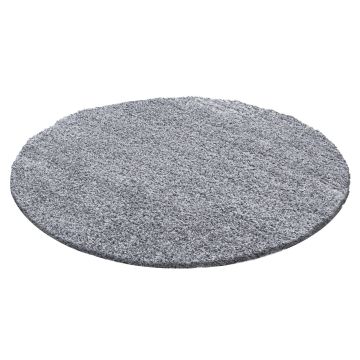 Life Shaggy tapis poils longs rond Ø 80cm gris clair