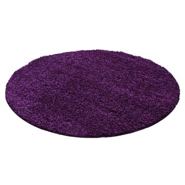 Life Shaggy tapis poils longs rond Ø 80cm lilas