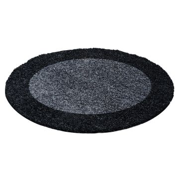 Life Shaggy Ombre tapis poils longs rond Ø 120cm anthracite
