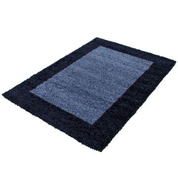 Life Shaggy Ombre tapis poils longs coureur 100x200cm bleu marine
