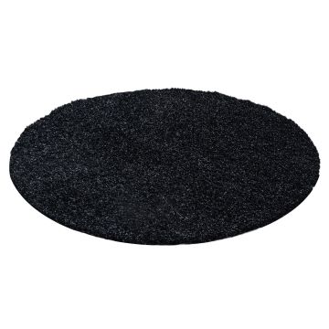 Dream Shaggy tapis poils longs rond Ø 120cm anthracite