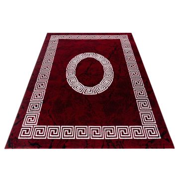 Plus Laby tapis poils ras rectangle 120x170cm rouge