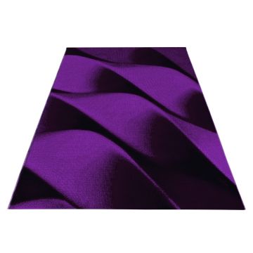 Parma Soft tapis poils ras coureur 80x300cm lilas