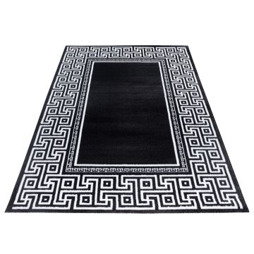Parma Laby tapis poils ras rectangle 80x150cm noir