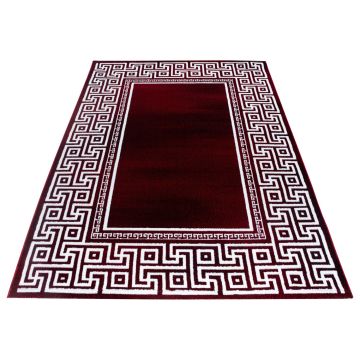 Parma Laby tapis poils ras rectangle 120x170cm rouge