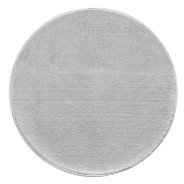 Catwalk antidérapant tapis poils ras rond Ø 160cm argent