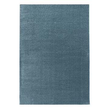 Rio One tapis poils longs rectangle 80x150cm bleu