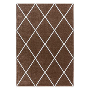Rio Diago tapis poils longs rectangle 80x150cm cuivré