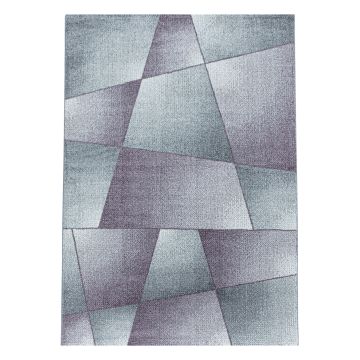 Rio Varie tapis poils longs rectangle 80x150cm lilas