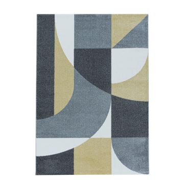 Efor Elips tapis poils ras rectangle 80x150cm jaune