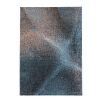 Efor Galax tapis poils ras rectangle 240x340cm bleu