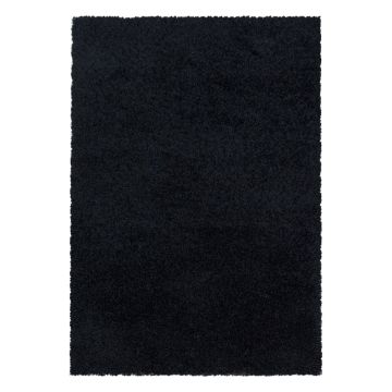Sydney Shaggy tapis poils longs coureur 100x200cm noir
