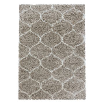 Salsa Shaggy tapis poils longs rectangle 80x150cm beige