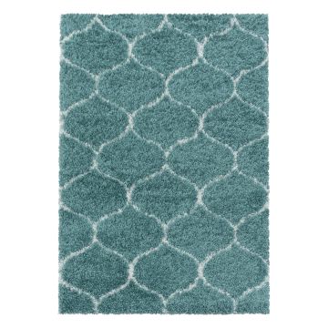 Salsa Shaggy tapis poils longs rectangle 280x370cm bleu