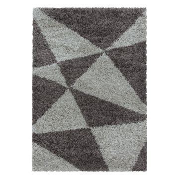 Tango Shaggy tapis poils longs rectangle 120x170cm taupe