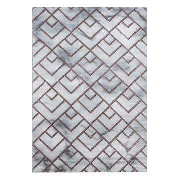 Naxos Parallel W tapis poils ras rectangle 140x200cm bronze
