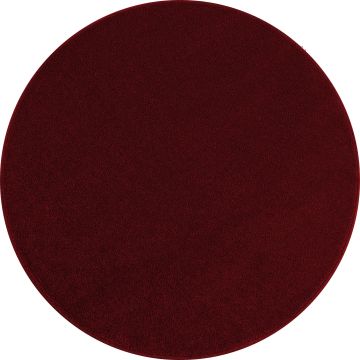 Ata tapis poils ras rond Ø 160cm rouge