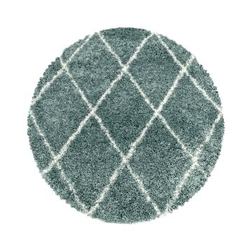 Alvor Shaggy tapis poils longs rond Ø 160cm bleu